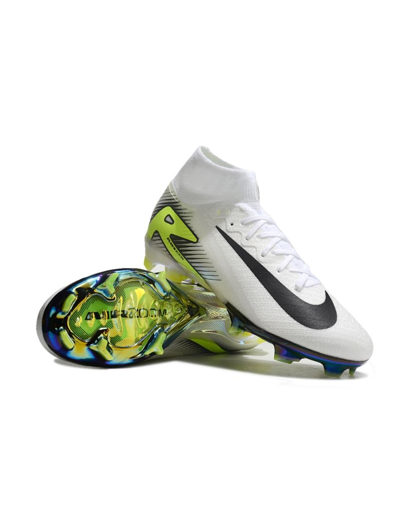 Nike Zoom Mercurial Superfly 10 Elite FG - White/Black/Yellow