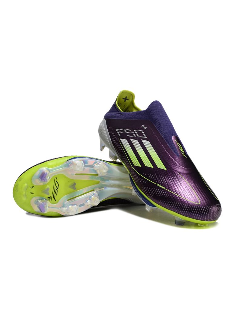 adidas F50+ League Laceless FG Fast Reborn - Unity Purple/Footwear White/Lucid Lemon