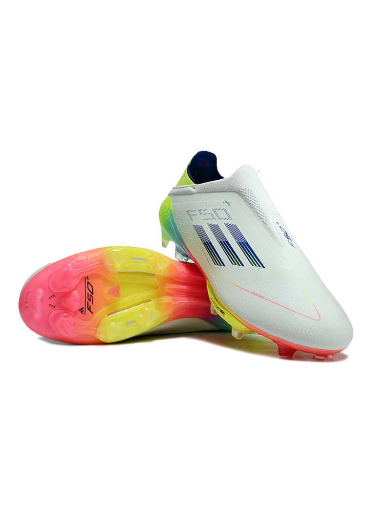 adidas F50+ League Laceless FG Stellar Icon - Almost Blue/Semi Lucid Blue/Semi Solar Yellow