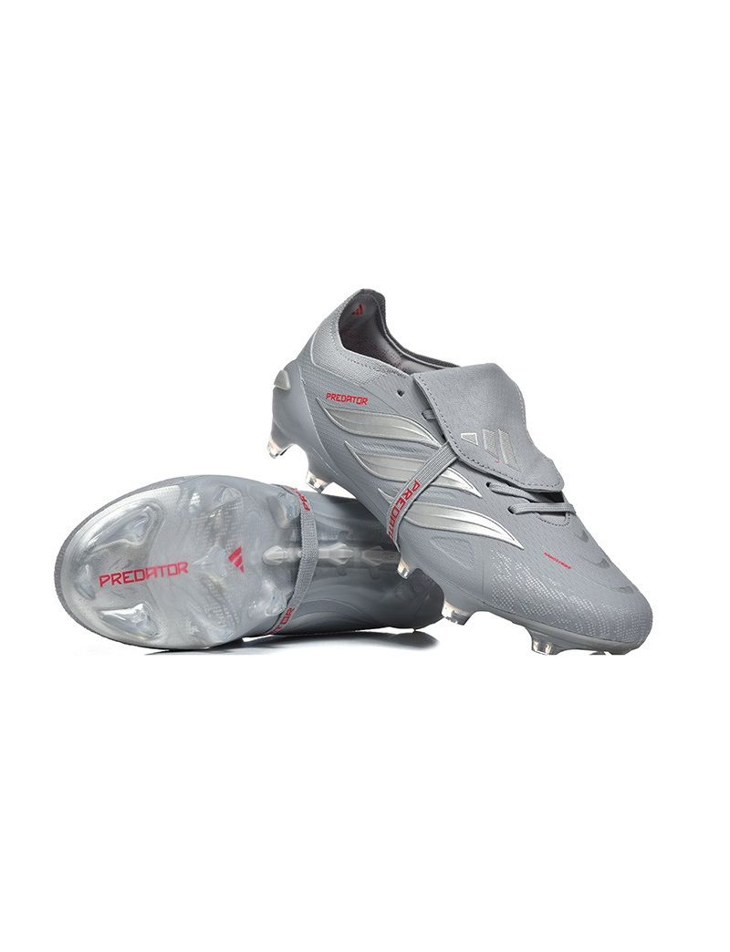adidas 26 Predator Elite Tongue FG Grey Silver Red
