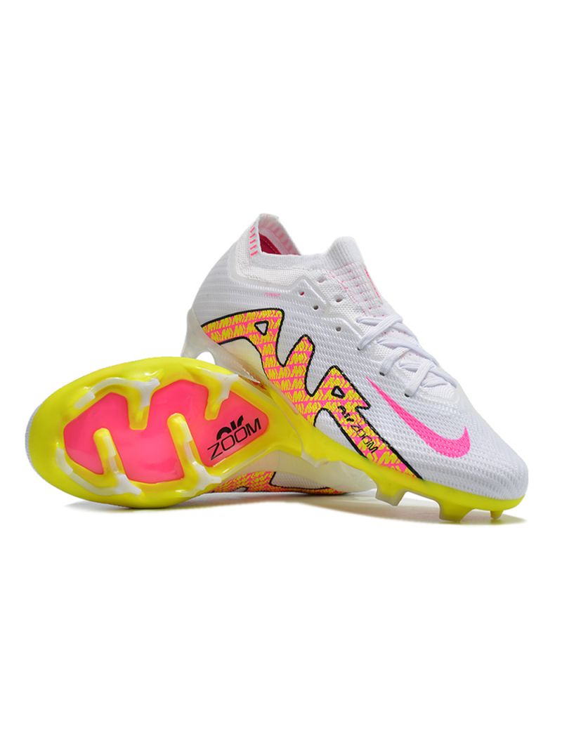 Nike Air Zoom Mercurial Vapor 15 Elite FG - White/Black/Yellow/Pink