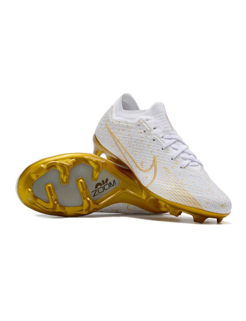 Nike Air Zoom Mercurial Vapor 15 Elite FG - White/Gold