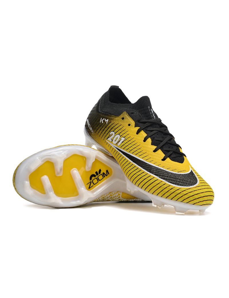 Nike Air Zoom Mercurial Vapor 15 Elite FG KM 201 Yellow Black