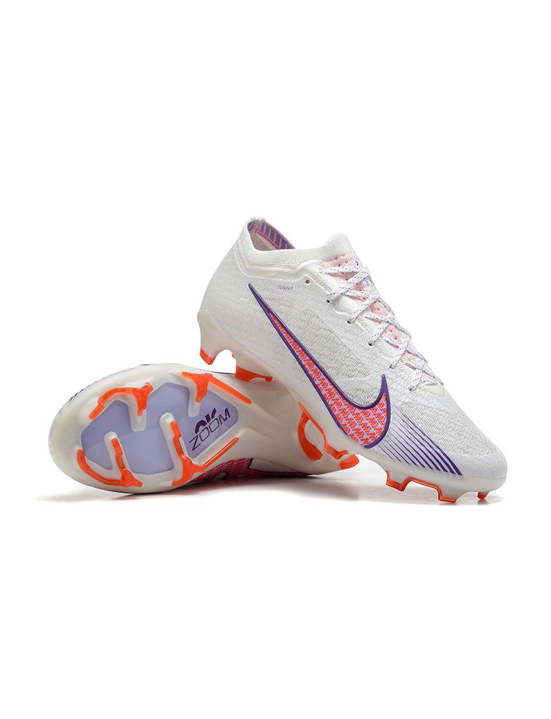 Nike Air Zoom Mercurial Vapor 15 Elite FG White Purple Orange