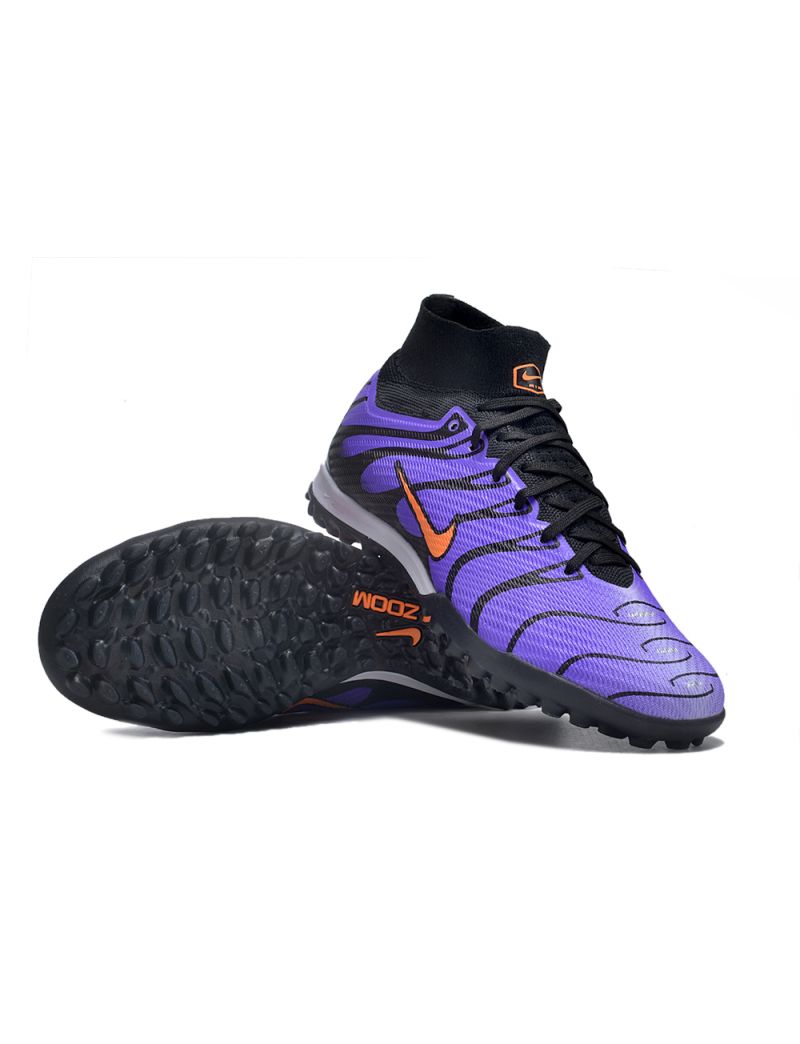 Nike Zoom Mercurial Superfly IX Elite TF Purple Orange Black
