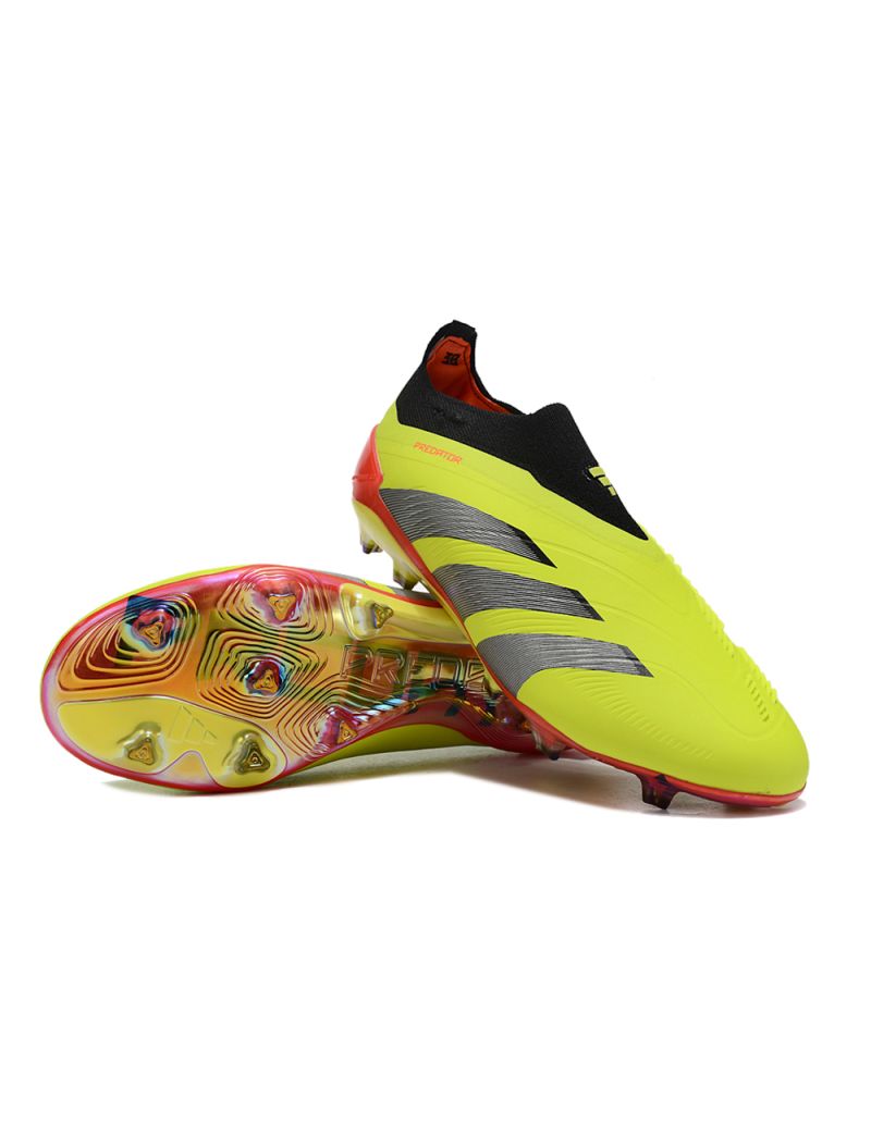 Adidas Predator Elite Laceless FG Solar Yellow Core Black Silver