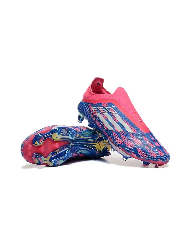 adidas F50+ Elite Laceless FG Players Pack - Solar Blue/Footwear White/Solar Pink