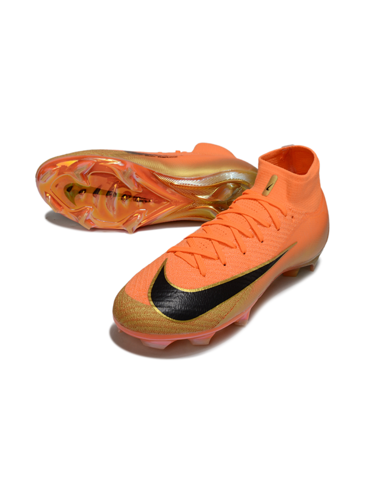 Nike Air Zoom Mercurial Superfly 10 Elite FG Orange Metal Gold Black
