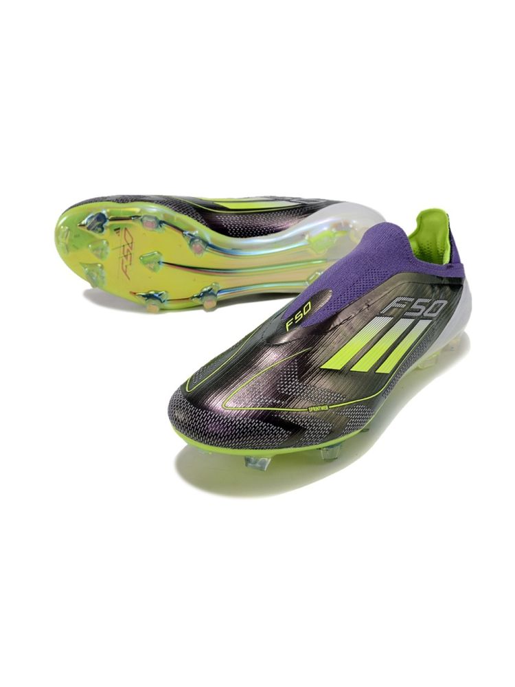 adidas F50 Elite Laceless FG Fast Reborn - Unity Purple/Footwear White/Lucid Lemon