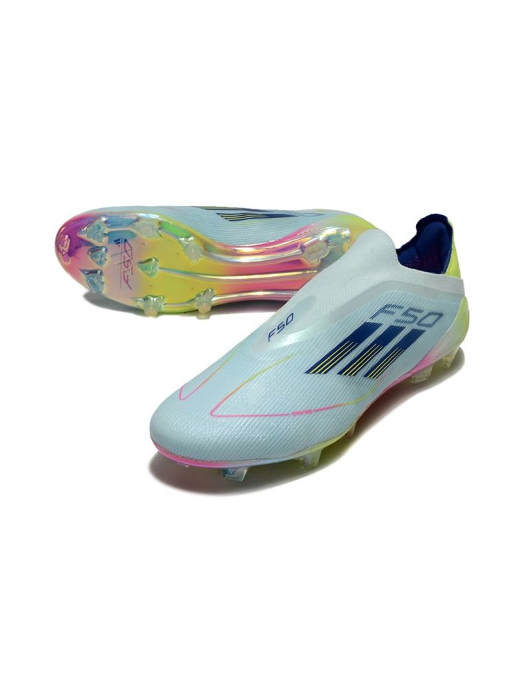 adidas F50 Elite Laceless FG Stellar Icon - Almost Blue/Semi Lucid Blue/Semi Solar Yellow