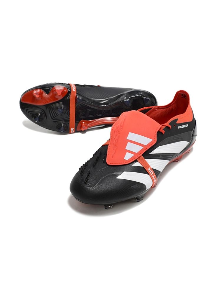 adidas Predator Elite Fold-over Tongue FG - Black/White/Red