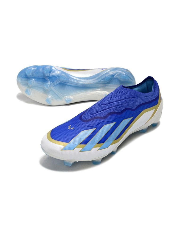 adidas X Crazyfast Messi Elite Laceless FG Spark Gen10s - Lucid Blue/Blue Burst/Footwear White