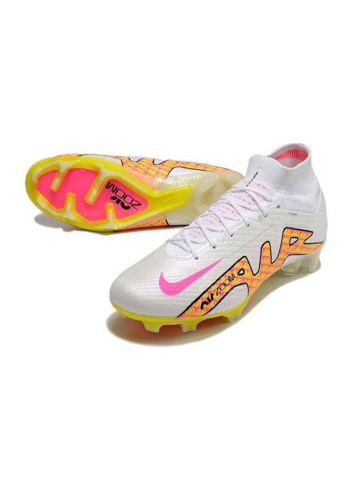 Nike Air Zoom Mercurial Superfly 9 Elite FG - White/Yellow/Pink