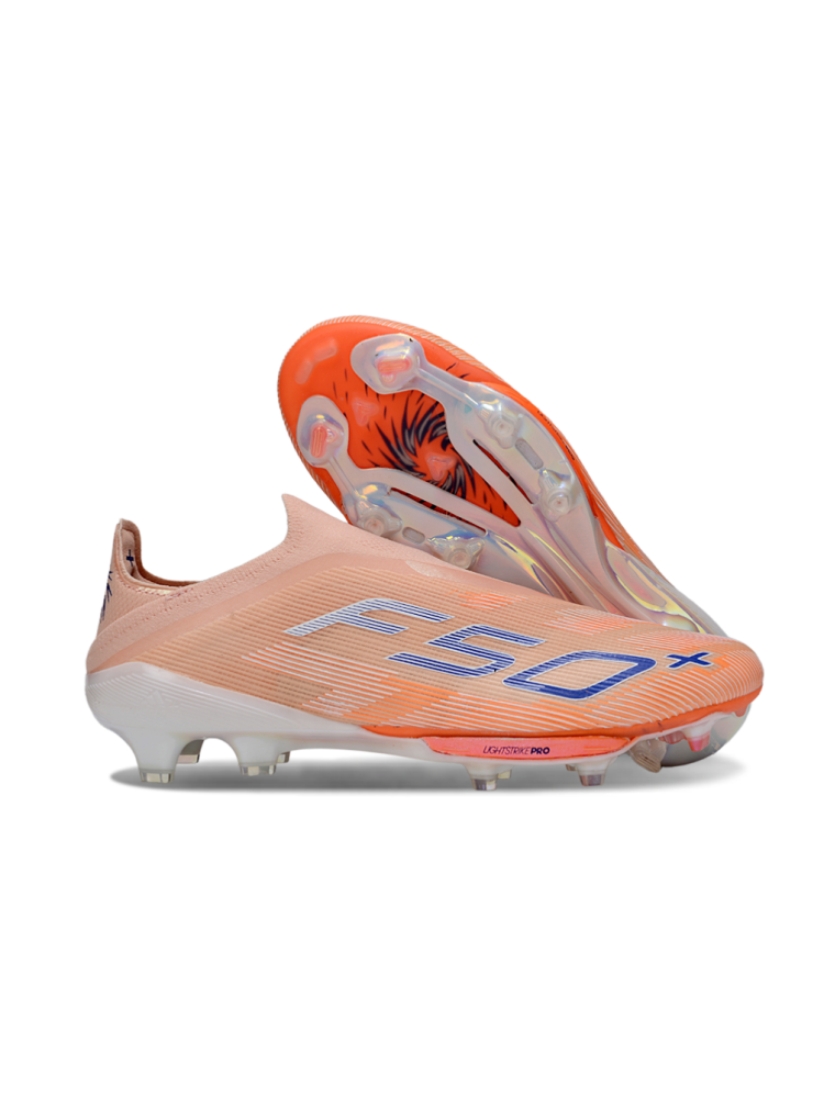 Adidas F50 Elite Laceless FG 'Coral Blaze' Beam Orange Lucid Blue White
