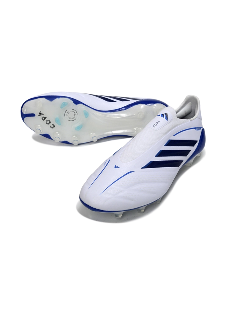adidas Copa Pure IV Elite Laceless FG - Footwear White_Core Black_Solar Blue