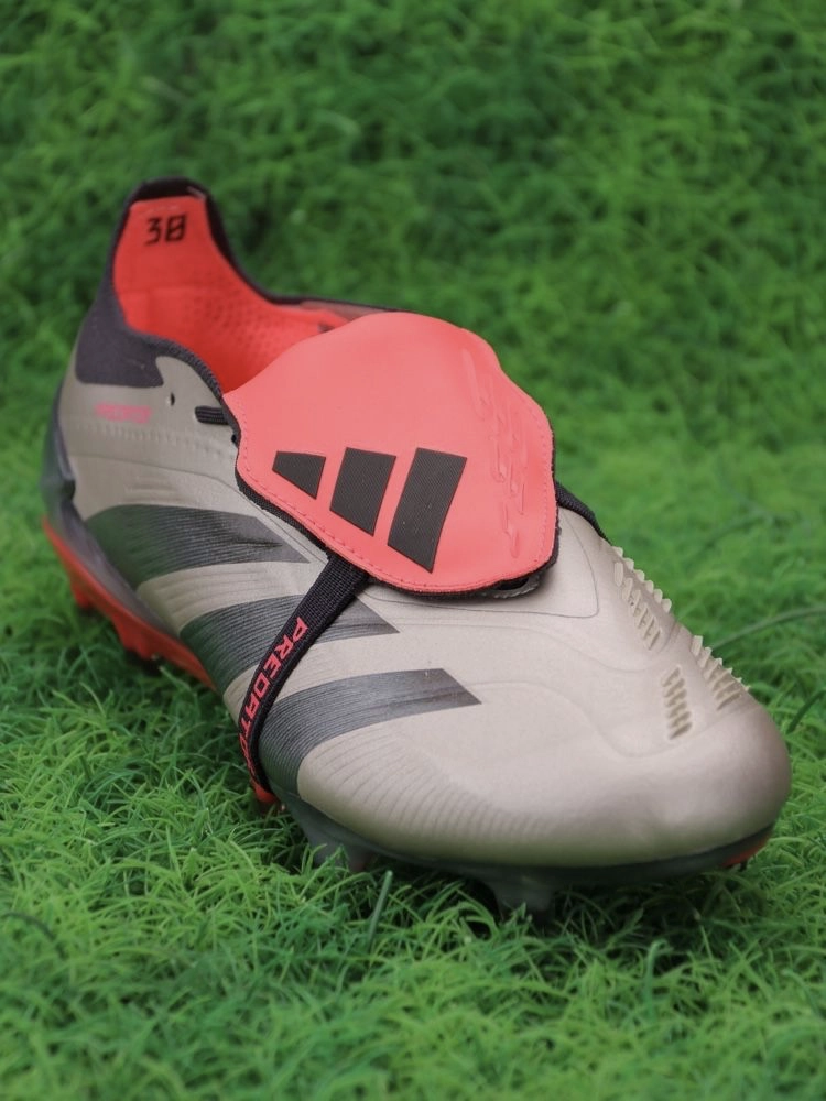 adidas Predator Elite Fold-over Tongue FG - Platin Met/Aurora Black/Carbon