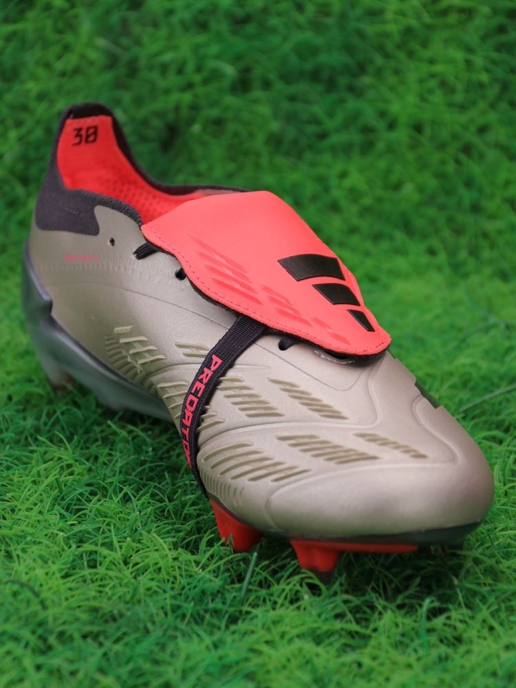 adidas Predator Elite Fold-over Tongue FG - Platin Met/Aurora Black/Carbon