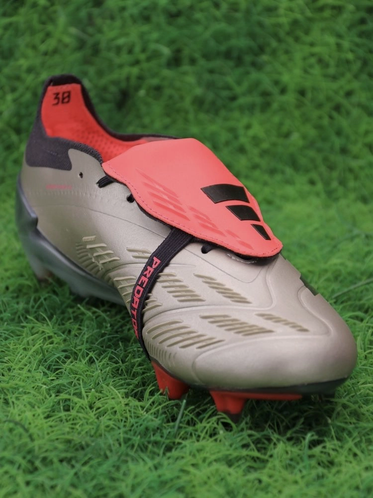 adidas Predator Elite Fold-over Tongue FG - Platin Met/Aurora Black/Carbon
