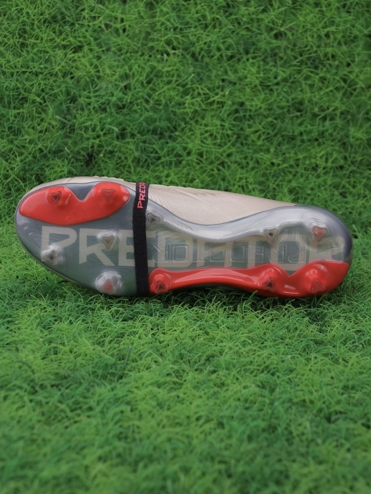 adidas Predator Elite Fold-over Tongue FG - Platin Met/Aurora Black/Carbon