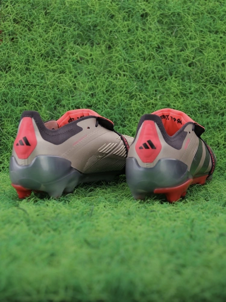 adidas Predator Elite Fold-over Tongue FG - Platin Met/Aurora Black/Carbon