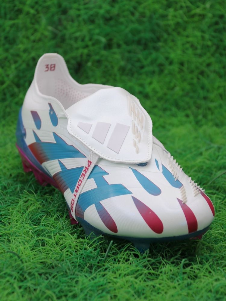 adidas Predator Elite Fold-over Tongue FG - White/Blue/Pink