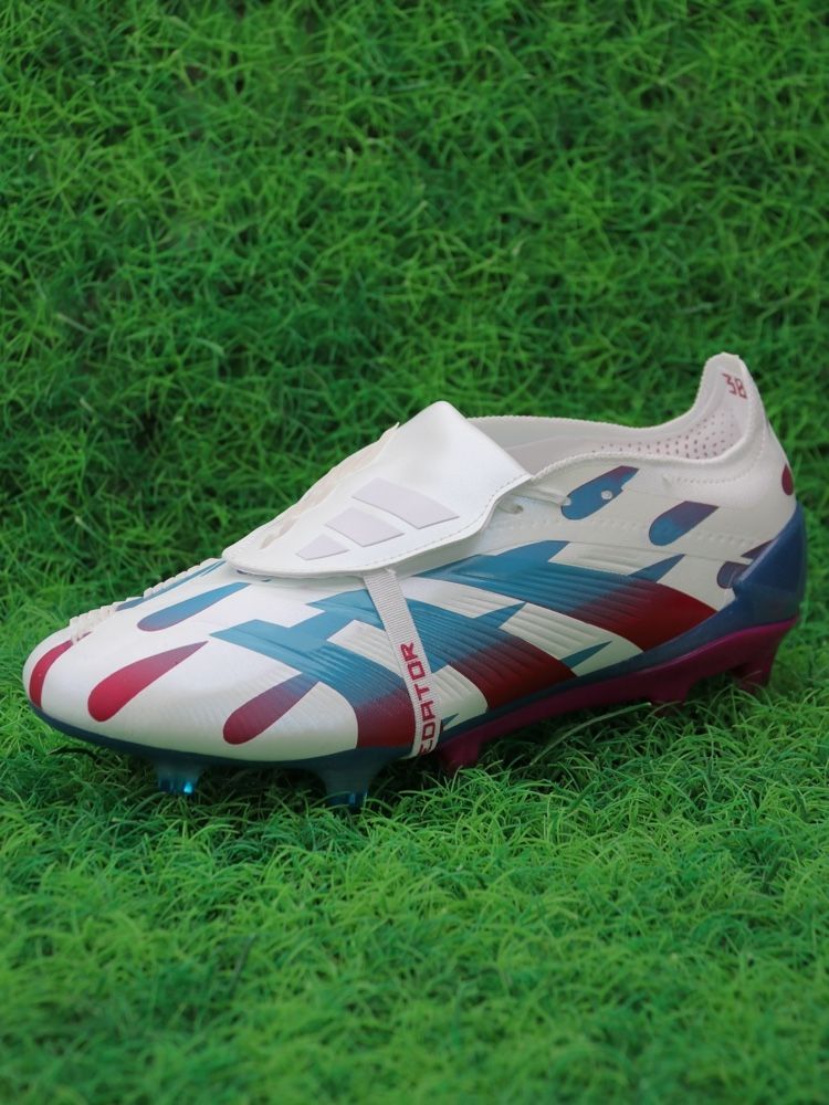 adidas Predator Elite Fold-over Tongue FG - White/Blue/Pink
