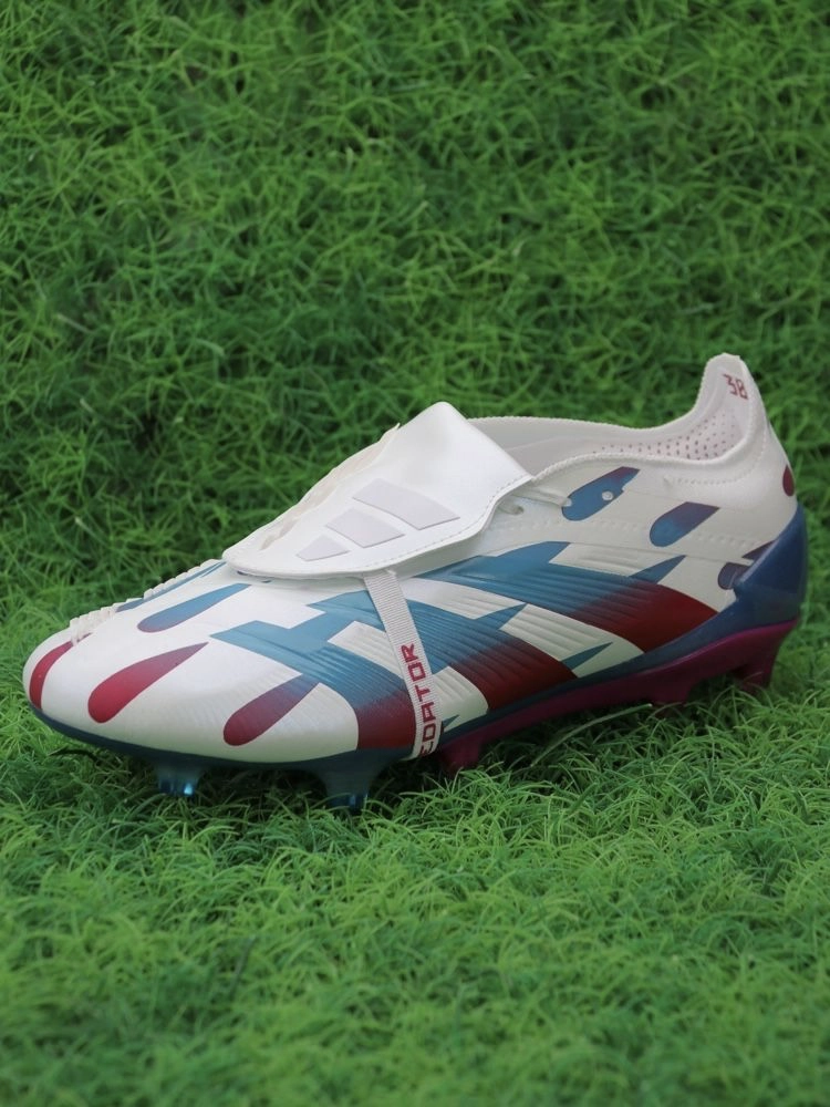 adidas Predator Elite Fold-over Tongue FG - White/Blue/Pink