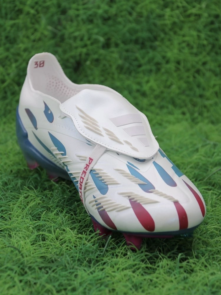 adidas Predator Elite Fold-over Tongue FG - White/Blue/Pink