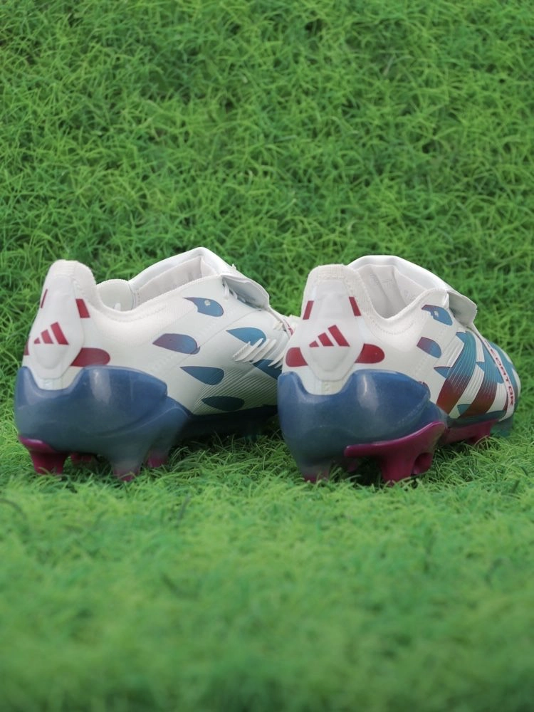 adidas Predator Elite Fold-over Tongue FG - White/Blue/Pink