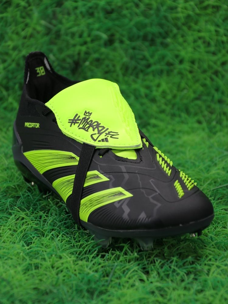adidas Predator Elite Fold-over Tongue FG Merky FC - Core Black/Footwear White/Lucid Lemon