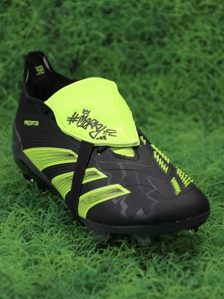 adidas Predator Elite Fold-over Tongue FG Merky FC - Core Black/Footwear White/Lucid Lemon