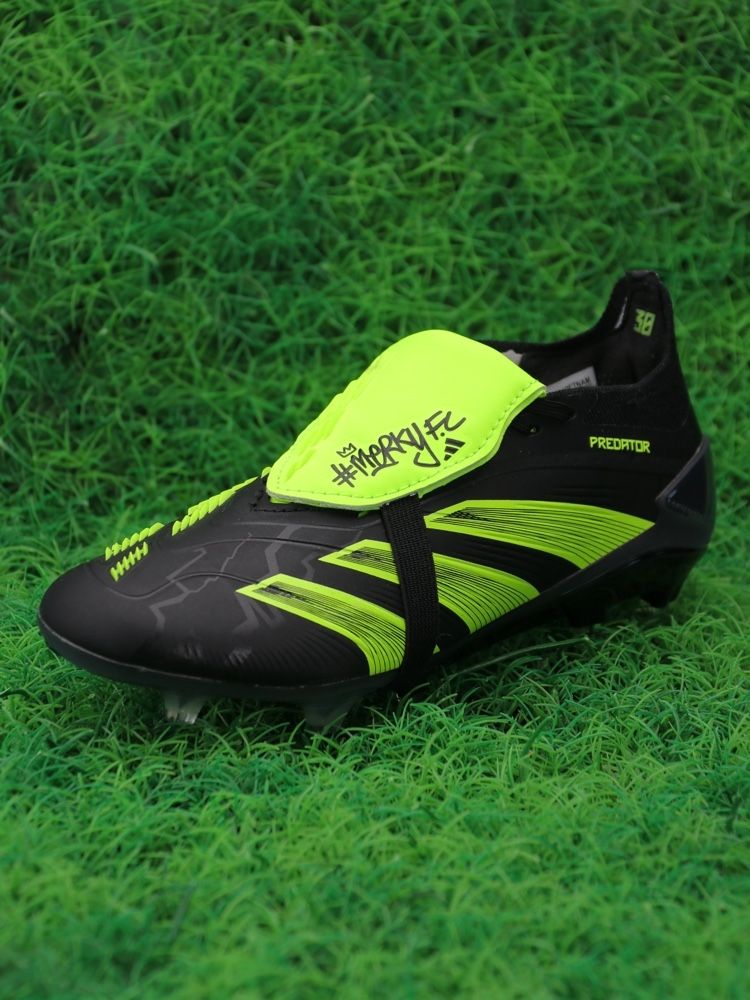 adidas Predator Elite Fold-over Tongue FG Merky FC - Core Black/Footwear White/Lucid Lemon