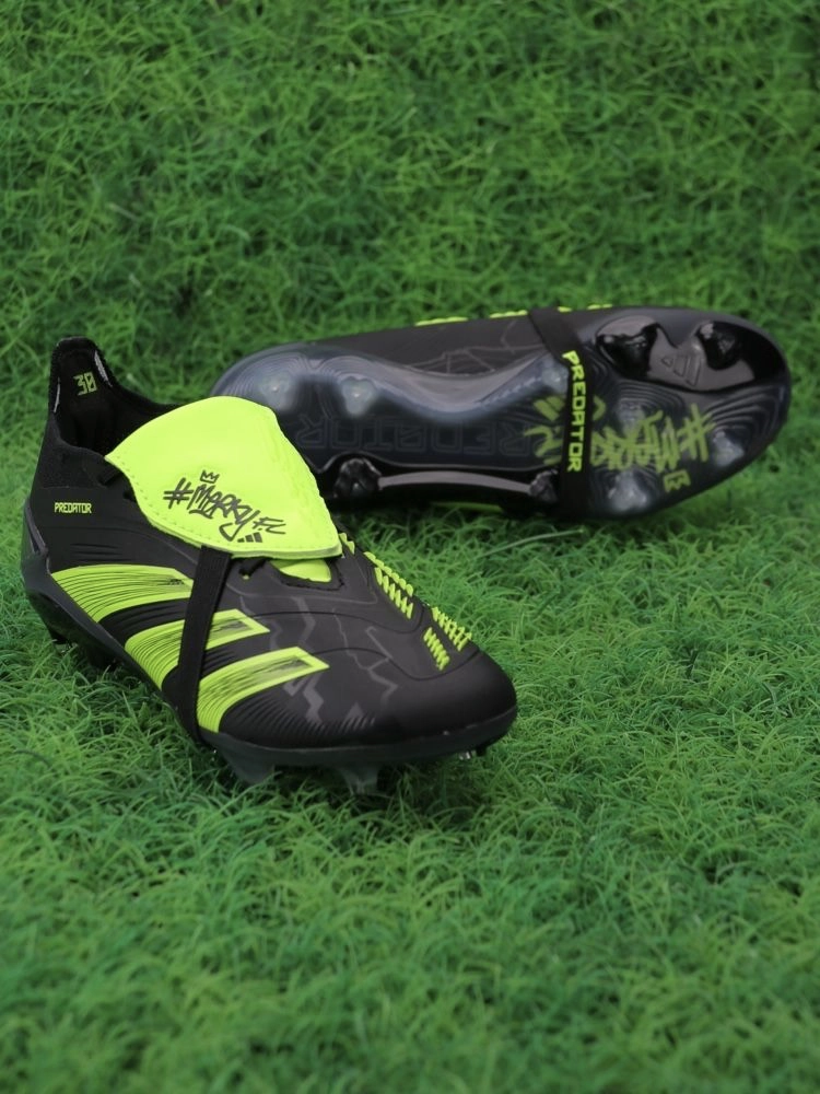adidas Predator Elite Fold-over Tongue FG Merky FC - Core Black/Footwear White/Lucid Lemon