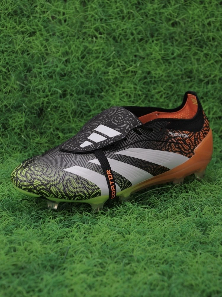 adidas Predator Elite Fold-over Tongue FG Vortex - Black/White/Green
