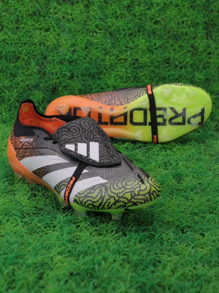 adidas Predator Elite Fold-over Tongue FG Vortex - Black/White/Green