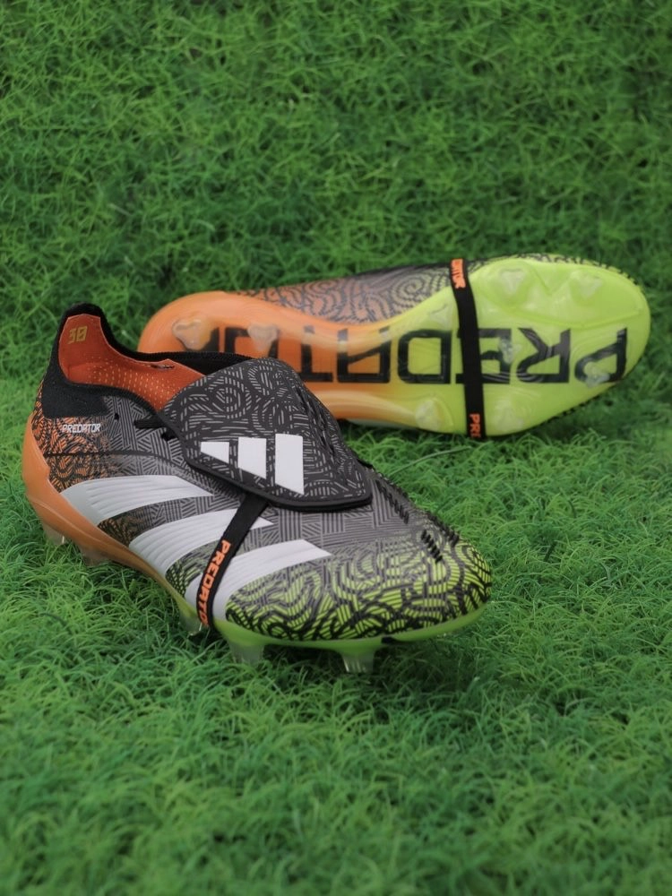 adidas Predator Elite Fold-over Tongue FG Vortex - Black/White/Green