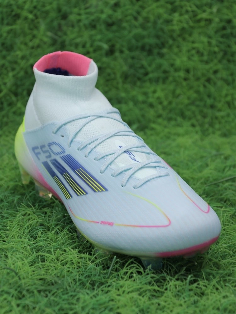 adidas Womens F50 Elite Mid FG - Almost Blue/Semi Lucid Blue/Semi Solar Yellow