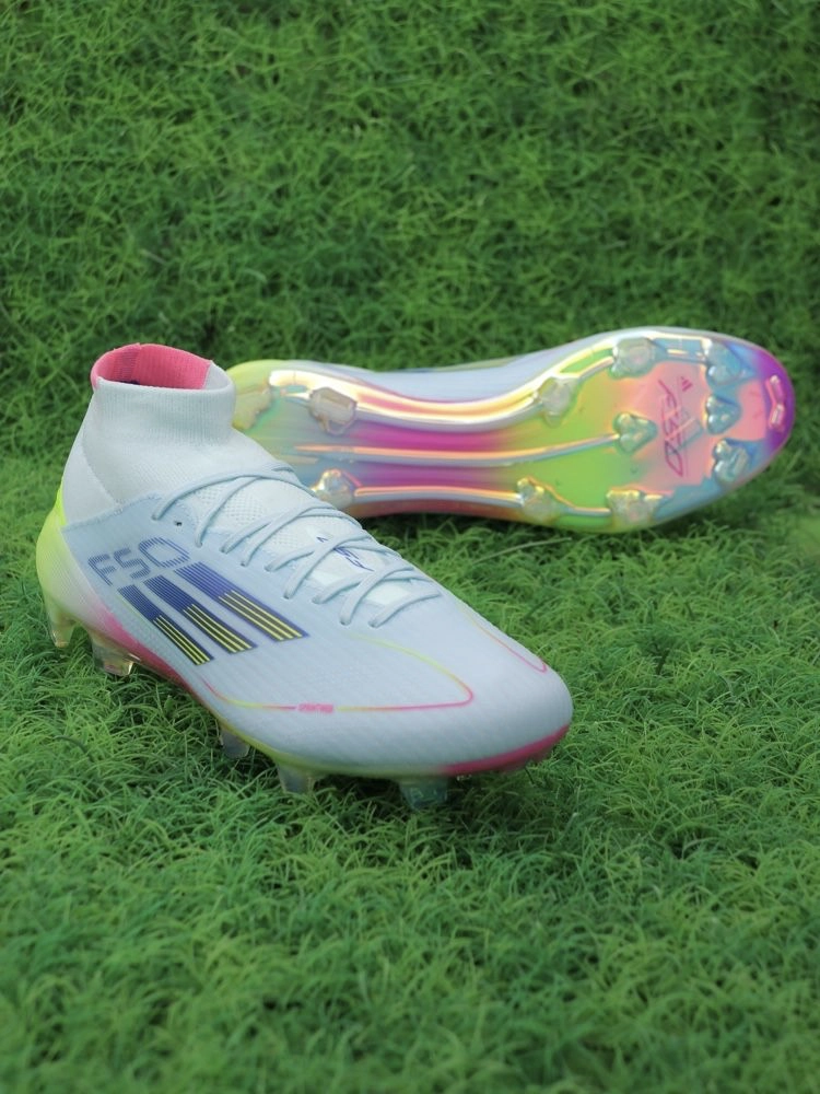 adidas Womens F50 Elite Mid FG - Almost Blue/Semi Lucid Blue/Semi Solar Yellow