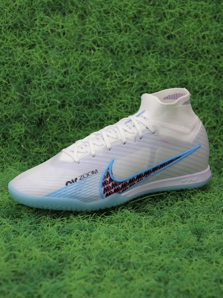 Nike Air Zoom Mercurial Superfly 9 Elite IC - White/Baltic Blue/Laser Pink