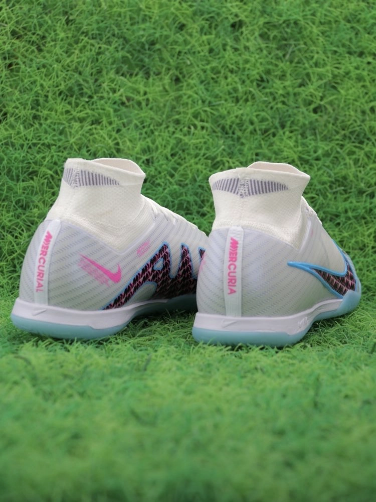 Nike Air Zoom Mercurial Superfly 9 Elite IC - White/Baltic Blue/Laser Pink