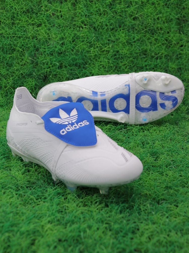 adidas Originals Predator x Beckham Elite Fold-over Tongue FG - Ftwr White/Bluebird/Team Royal Blue