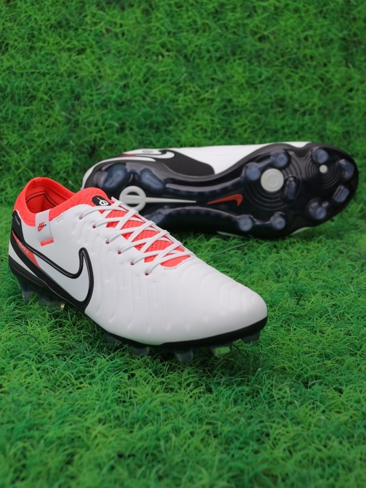 Nike Tiempo Legend 10 Elite FG Ready - White/Black/Bright Crimson