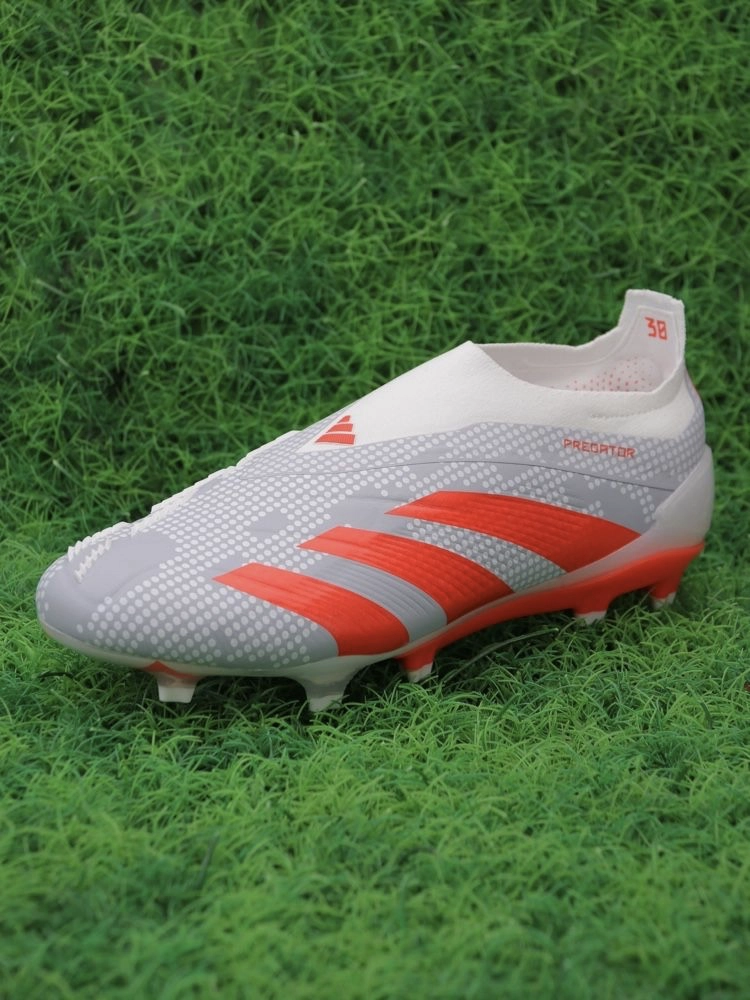 adidas Predator Elite Laceless FG Gray Crimson White