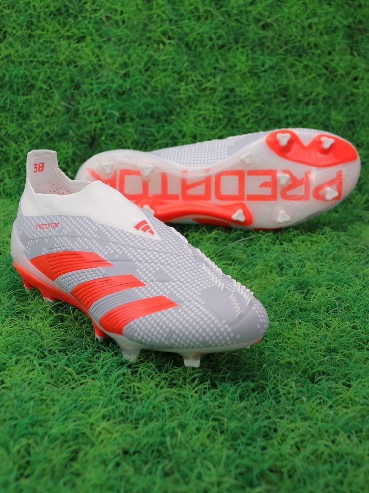 adidas Predator Elite Laceless FG Gray Crimson White