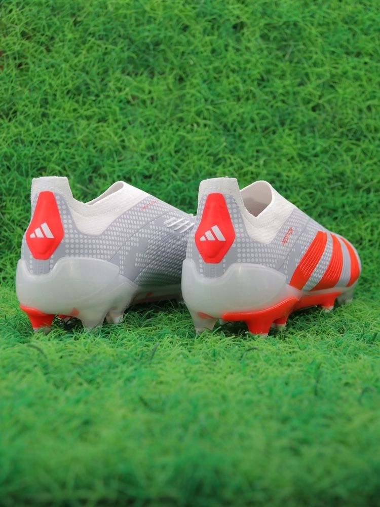 adidas Predator Elite Laceless FG Gray Crimson White
