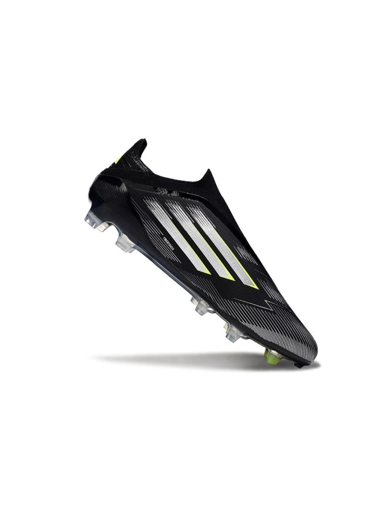 2025 adidas F50 Elite Laceless FG Black Silver Volt
