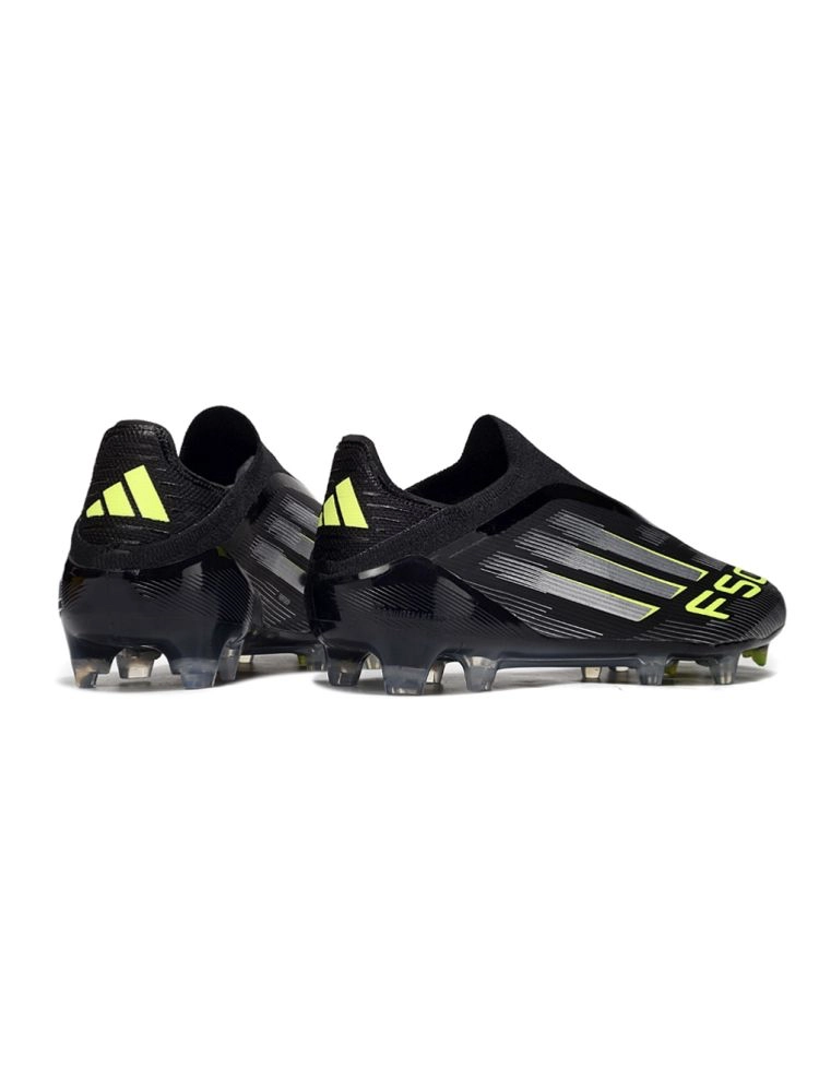 2025 adidas F50 Elite Laceless FG Black Silver Volt