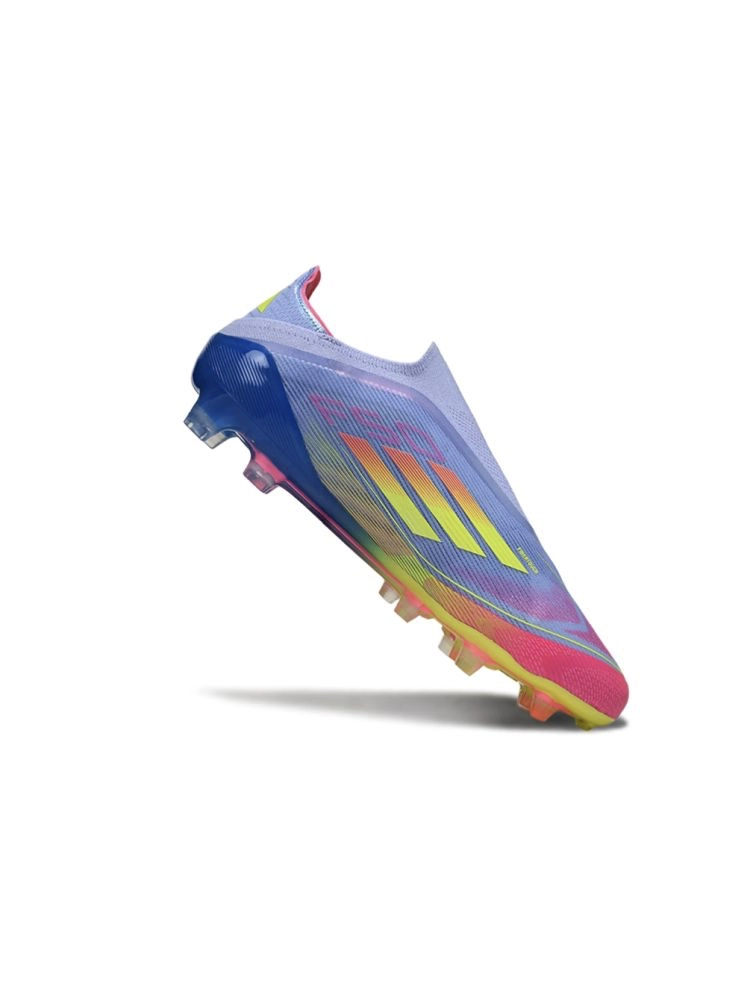 2025 adidas F50 Elite Laceless FG Blue Fusion Lucid Lemon Lucid Pink