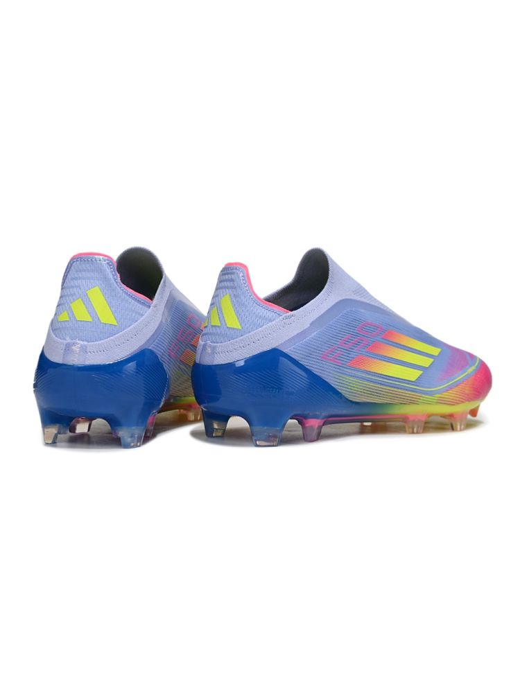 2025 adidas F50 Elite Laceless FG Blue Fusion Lucid Lemon Lucid Pink