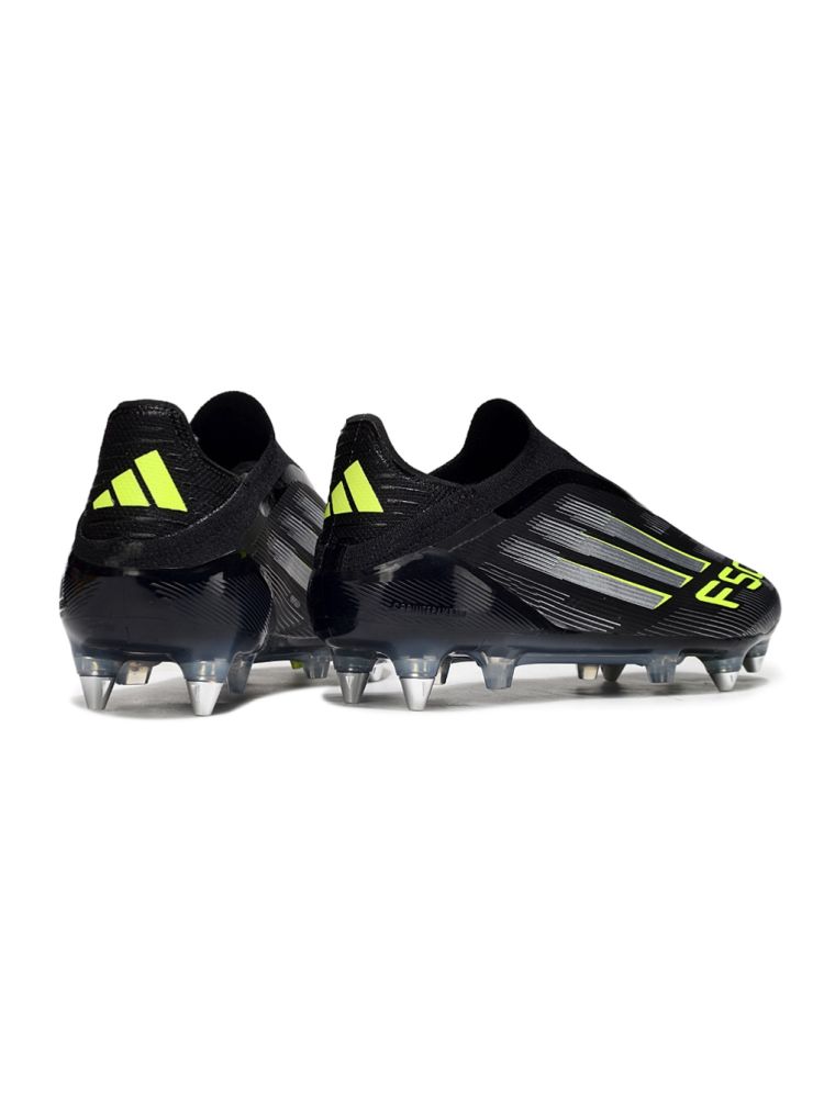 2025 adidas F50 Elite Laceless SG-Pro Black Silver Volt